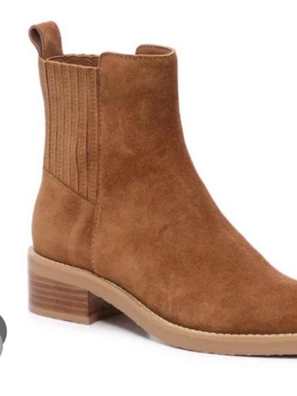 Dolce Vita Chestnut Suede Chelsea Ankle Boot